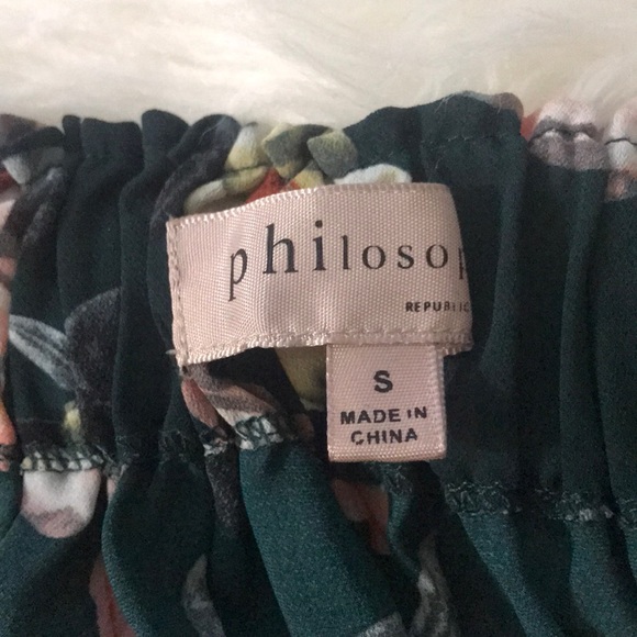 Philosophy floral off the shoulder shirt - Picture 2 of 2